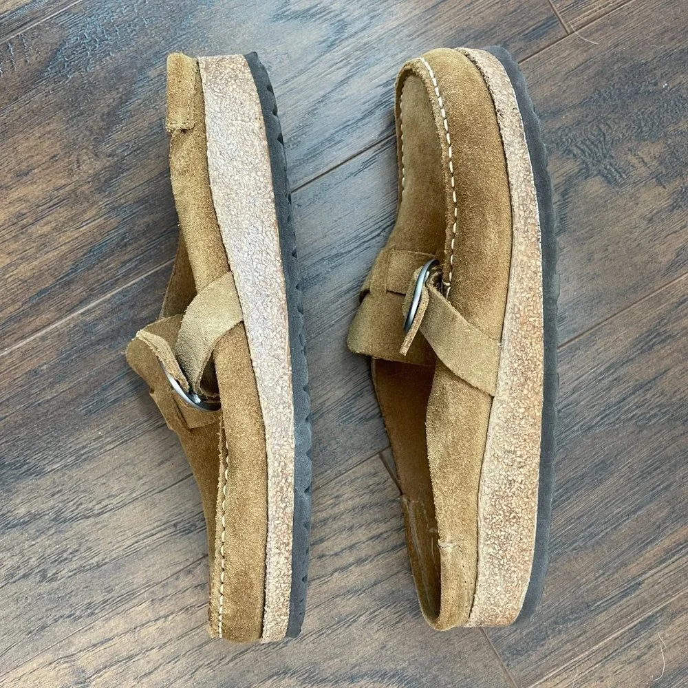 Birkenstock Brown Suede Mules - Picture 6 of 7